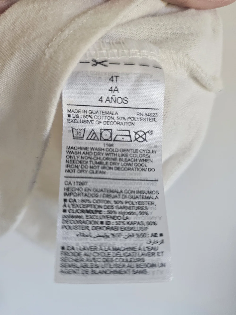 Old Navy White Kids Short Sleeve Tee with Pastel Rainbow AC/DC Logo